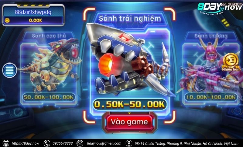 Bắn Cá 8DAY - Sảnh game bắn cá đổi thưởng uy tín #1 Việt Nam 8 Giao dien sanh Ban Ca 8Day - Hinh 5
