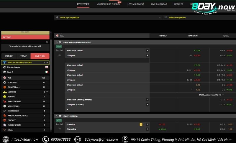 BBIN Thể Thao 8Day – cổng cược quốc tế đỉnh cao 2 Giao dien cong cuoc BBIN The Thao 8Day - Hinh 1