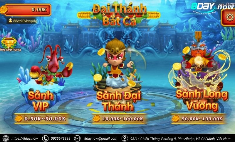 Bắn Cá 8DAY - Sảnh game bắn cá đổi thưởng uy tín #1 Việt Nam 5 Giao dien sanh Ban Ca 8Day - Hinh 2