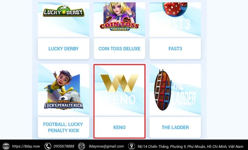 Keno 8Day - Xổ số nhanh, hốt bạc trong tích tắc 7 Cac buoc tham gia choi Keno tai 8Day - Buoc 3