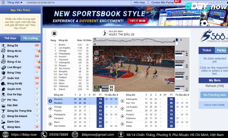 Thể Thao 8DAY - Sảnh cược thể thao uy tín #1 Châu Á 22 Giao dien sanh cuoc The Thao 8DAY - Hinh 17 - Sbobet 8DAY
