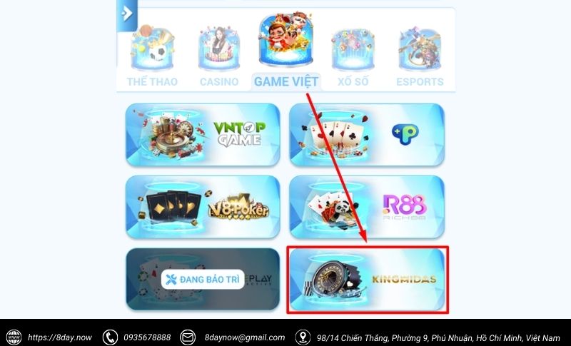 Tài Xỉu 8Day - Kết quả nhanh, thưởng cực khủng 6 Cac buoc tham gia choi game Tai Xiu tai 8Day - Buoc 2