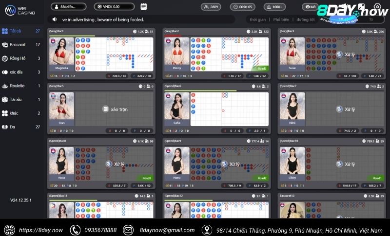 Casino Trực Tuyến 8Day - Sảnh live casino uy tín #1 Châu Á 13 Giao dien sanh Live Casino 8Day - Hinh 10 - WM Casino 8Day