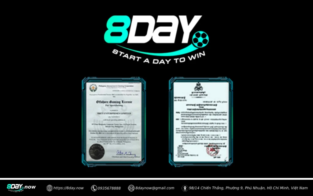 Giay phep hoat dong hop phap cua 8 DAY do PAGCOR cap